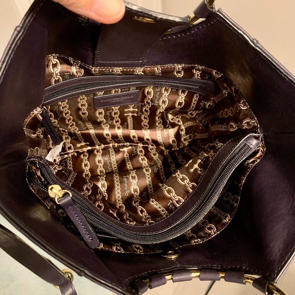 Tignanello Navy NWT Leather Italian Purse - Picture 5 of 11